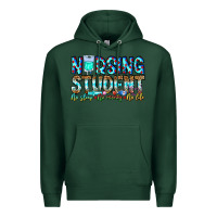 Sports Green Nursing Student No Sleep No Money No Life Premium Hoodie - CowhideDigitalArt