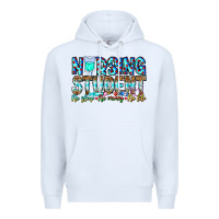 White Nursing Student No Sleep No Money No Life Premium Hoodie - CowhideDigitalArt