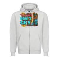 Dove Grey cowgirls don't crty boots hat sunflowers Zipper Hoodie - Artiststas