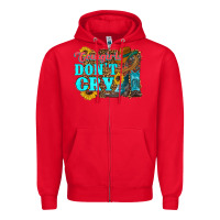 Red cowgirls don't crty boots hat sunflowers Zipper Hoodie - Artiststas