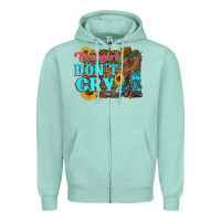 Cowgirls Don't Crty Boots Hat Sunflowers Zipper Hoodie | Teevron