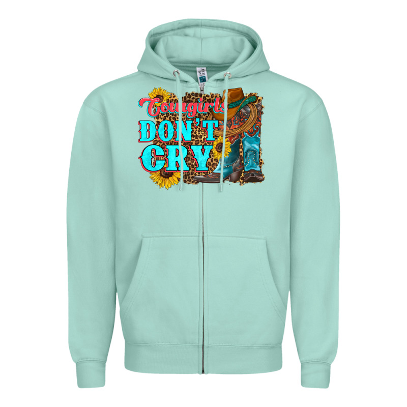 Cowgirls Don't Crty Boots Hat Sunflowers Zipper Hoodie by Artiststas | Teevron