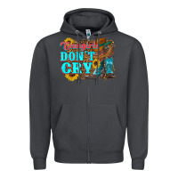 Smoke cowgirls don't crty boots hat sunflowers Zipper Hoodie - Artiststas