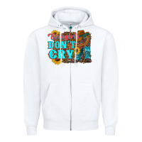 White cowgirls don't crty boots hat sunflowers Zipper Hoodie - Artiststas
