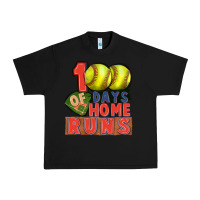 Black 100 days of home runs softball Urban Heavy Tee - CowGirlArtShop