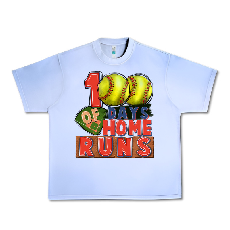 100 Days Of Home Runs Softball Urban Heavy Tee by CowGirlArtShop | Teevron