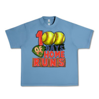 Pebble Blue 100 days of home runs softball Urban Heavy Tee - CowGirlArtShop