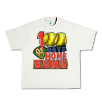Pistachio 100 days of home runs softball Urban Heavy Tee - CowGirlArtShop