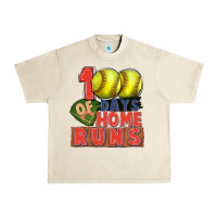 Sandshell 100 days of home runs softball Urban Heavy Tee - CowGirlArtShop