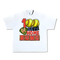 White 100 days of home runs softball Urban Heavy Tee - CowGirlArtShop