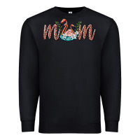 Black mom flamingo Premium Sweatshirt - BarkalooDesign