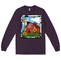 Plum rustic western barn olivia Long Sleeve Tee - OliviaCreatesArt