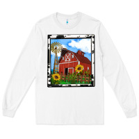 White rustic western barn olivia Long Sleeve Tee - OliviaCreatesArt