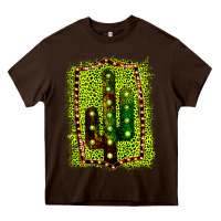 Chocolate Brown Cactus Leopard Frame Heavy Core Tee - Bettercallsaul