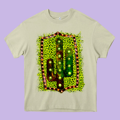 Cactus Leopard Frame Heavy Core Tee Designed By Bettercallsaul