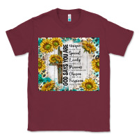 Burgundy god says you are with sunflower Classic Tee - TumblerDesignByShophia