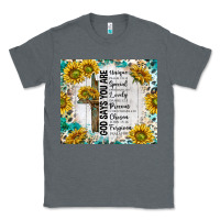 Charcoal Heather god says you are with sunflower Classic Tee - TumblerDesignByShophia