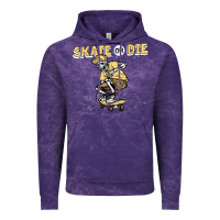 Cloud Purple skate or die funny skeleton skating skater halloween costume Vintage Hoodie - longCreatives