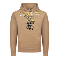 Vintage Coffee skate or die funny skeleton skating skater halloween costume Vintage Hoodie - longCreatives