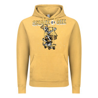 Vintage Mustard skate or die funny skeleton skating skater halloween costume Vintage Hoodie - longCreatives