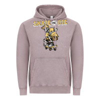 Skate Or Die Funny Skeleton Skating Skater Halloween Costume Vintage Hoodie | Teevron