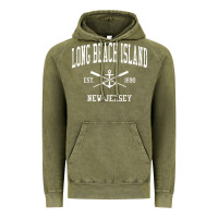 Long Beach Island Nj Vintage Crossed Oars & Boat Anchor Spor Vintage Hoodie | Teevron