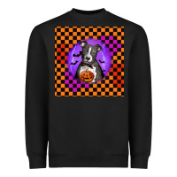 Black Halloween American Pitbull Terrier Heavyweight Sweatshirt - LillyAllenDesigns