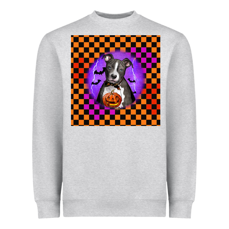 Halloween American Pitbull Terrier Heavyweight Sweatshirt by LillyAllenDesigns | Teevron