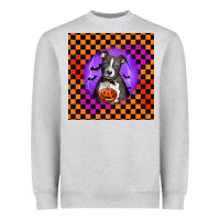 Heather Grey Halloween American Pitbull Terrier Heavyweight Sweatshirt - LillyAllenDesigns