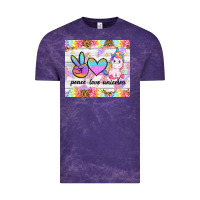 Cloud Purple peace loeve unicorns Vintage Tee - CowGirlArtShop