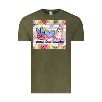 Vintage Olive peace loeve unicorns Vintage Tee - CowGirlArtShop
