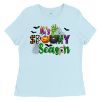 Baby Blue It's Spooky Season Ladies Tee - texasbilliewilder
