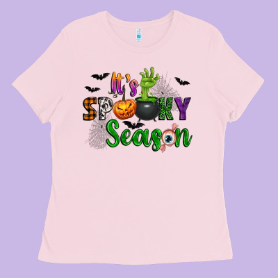 It's Spooky Season Ladies Tee Designed By Texasbilliewilder