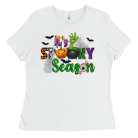 White It's Spooky Season Ladies Tee - texasbilliewilder