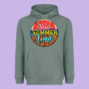 Summer Time Watermelon Heavyweight Hoodie Designed By Barkaloodesign