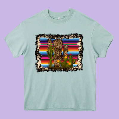 Serape Cactus Heavy Core Tee Designed By Bettercallsaul