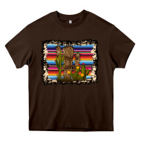 Chocolate Brown Serape Cactus Heavy Core Tee - Bettercallsaul