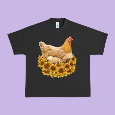Chicken With Sunflowers Urban Heavy Tee Designed By Ranaportraitstore