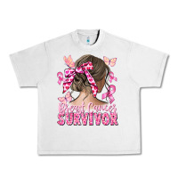 Lunar Rock breast cancer survivor messy bun Urban Heavy Tee - CowGirlArtShop