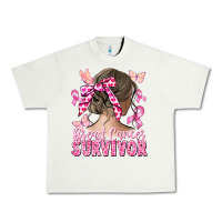 Pistachio breast cancer survivor messy bun Urban Heavy Tee - CowGirlArtShop
