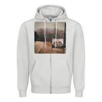Dove Grey Twin Peaks City Limits Welcome Sign Vintage Zipper Hoodie - longCreatives