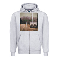 Heather Grey Twin Peaks City Limits Welcome Sign Vintage Zipper Hoodie - longCreatives