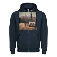 Navy Twin Peaks City Limits Welcome Sign Vintage Zipper Hoodie - longCreatives
