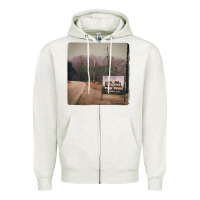 Oatmeal Heather Twin Peaks City Limits Welcome Sign Vintage Zipper Hoodie - longCreatives