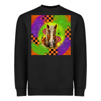 Black Halloween Belgian Horse Heavyweight Sweatshirt - LillyAllenDesigns
