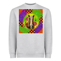 Heather Grey Halloween Belgian Horse Heavyweight Sweatshirt - LillyAllenDesigns