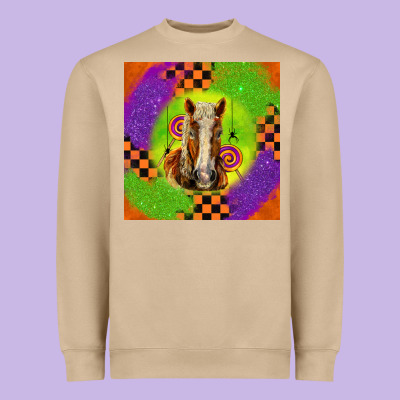 Halloween Belgian Horse Heavyweight Sweatshirt Designed By Lillyallendesigns