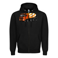 Black cement truck Zipper Hoodie - Artiststas