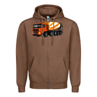 Chestnut cement truck Zipper Hoodie - Artiststas