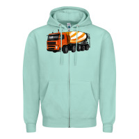 Seafoam cement truck Zipper Hoodie - Artiststas